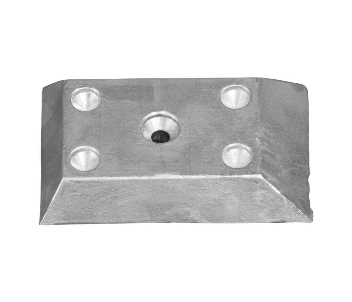Tecnoseal Ánodo Placa 125X80X20 Agujero Dia 8,5