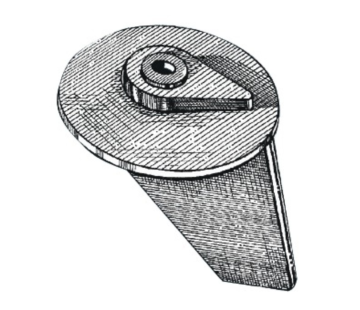 Anodo Tohatsu Aleta para 25/30 HP y 40/50 HP Mega.