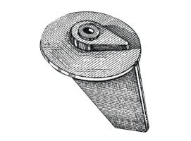 Anode Tohatsu fin for 25/30 HP and 40/50 HP Mega