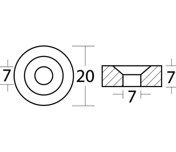Anodo Tohatsu Arandela 20x6.5