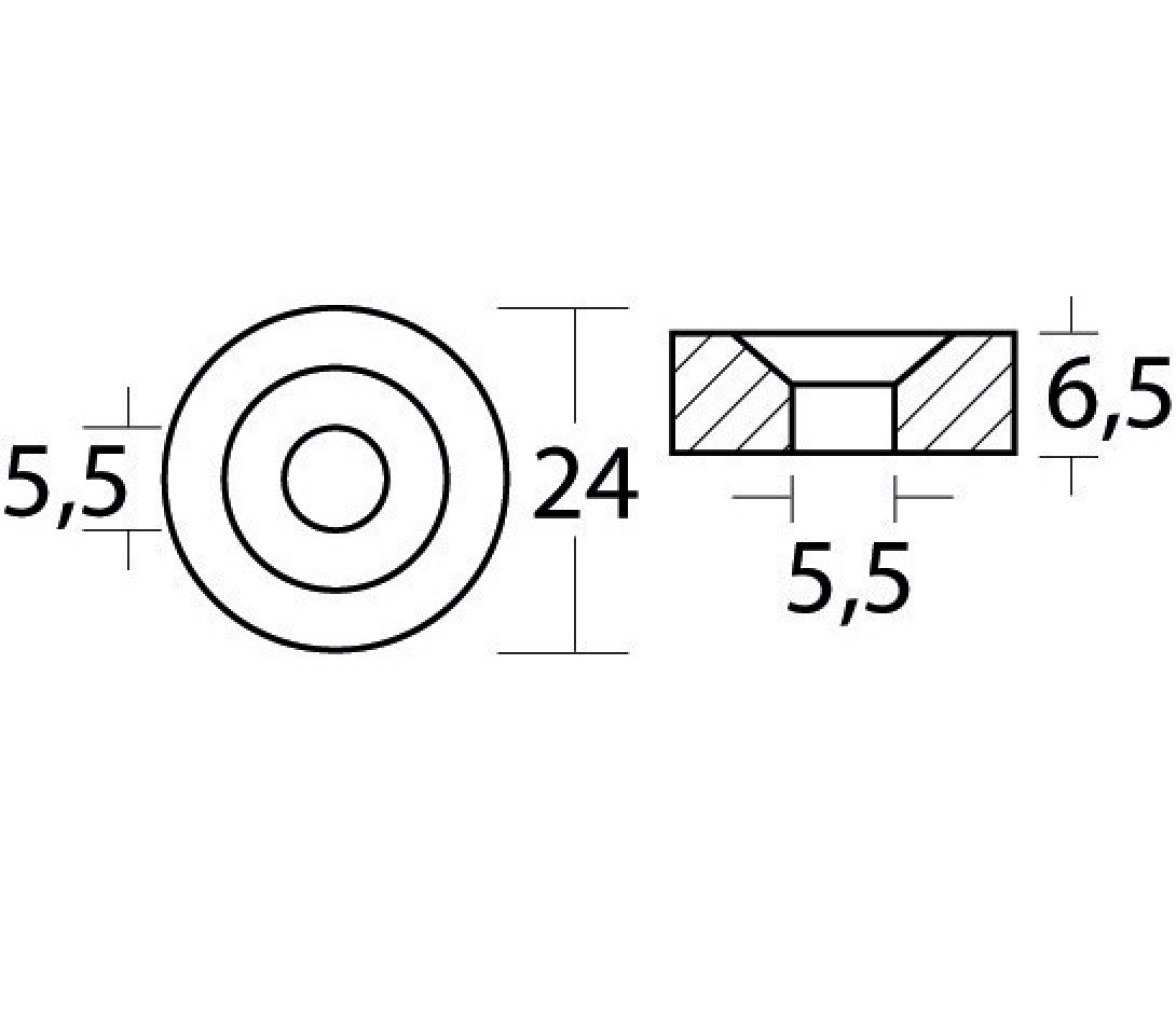 Anodo Tohatsu Arandela 24x6.5
