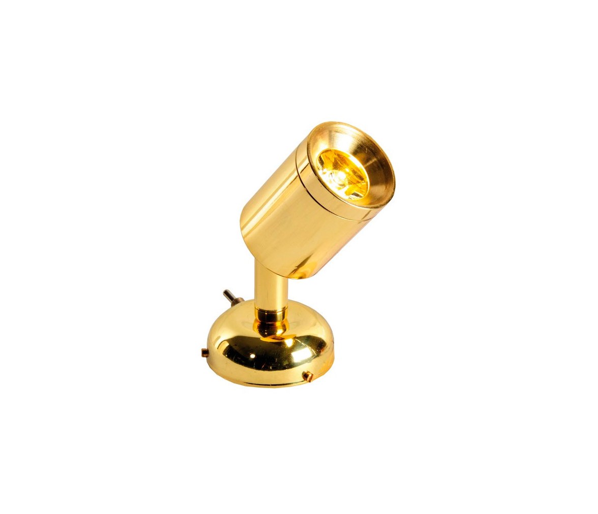 Aplique Orientable LED Laton Pulido con Interruptor 1 x 3 W HD