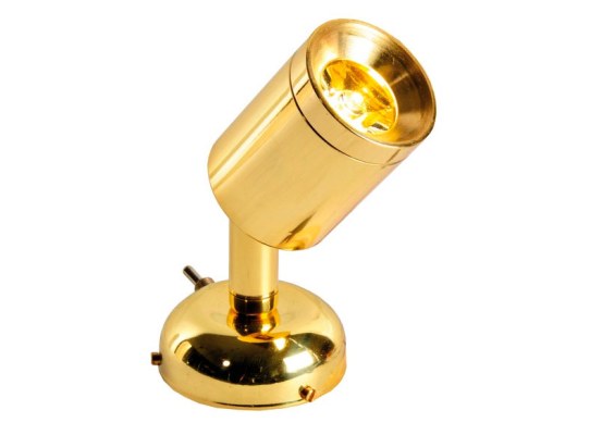 Aplique Orientable LED Laton Pulido con Interruptor 1 x 3 W HD