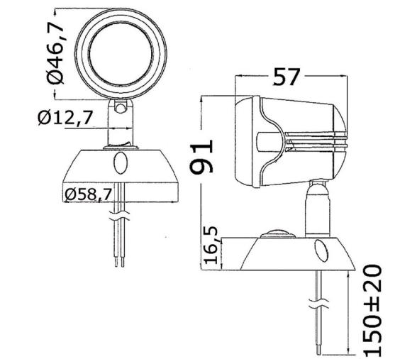 Aplique Orientable LED con Interruptor