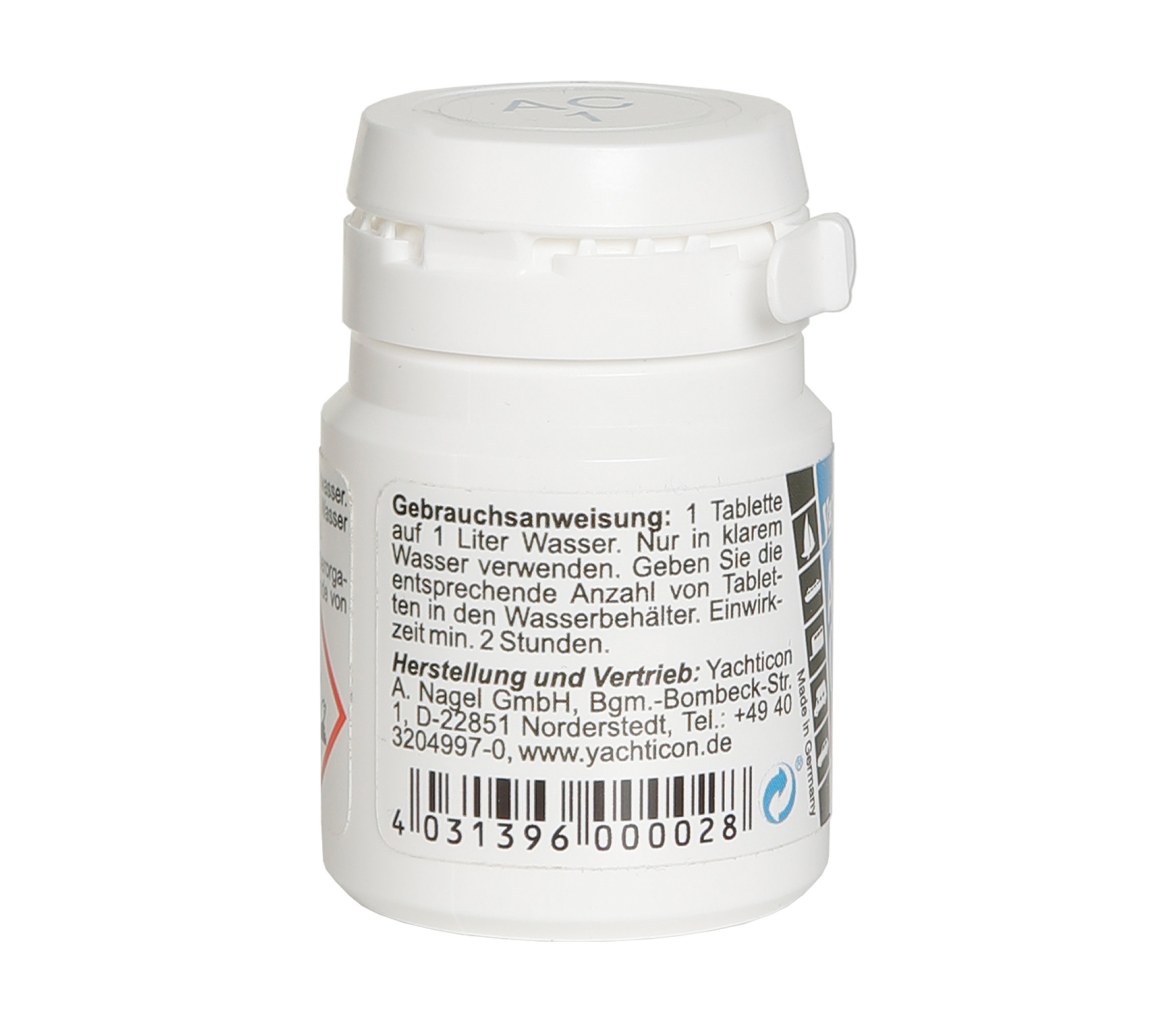 Aqua Clean AC 1 -sin cloro- 100 pastillas - Yachticon