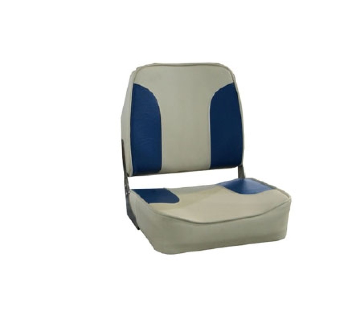 Asiento Plegable Low Back Blanco-Azul