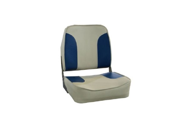 Asiento Plegable Low Back Blanco-Azul