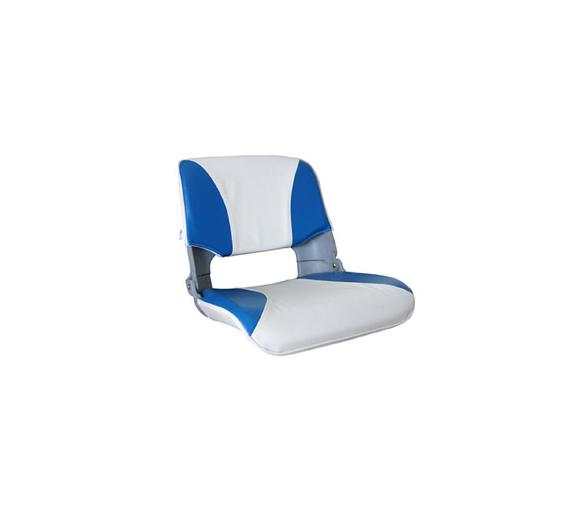 Asiento Plegable Skipper con Cojines Blanco-Azul