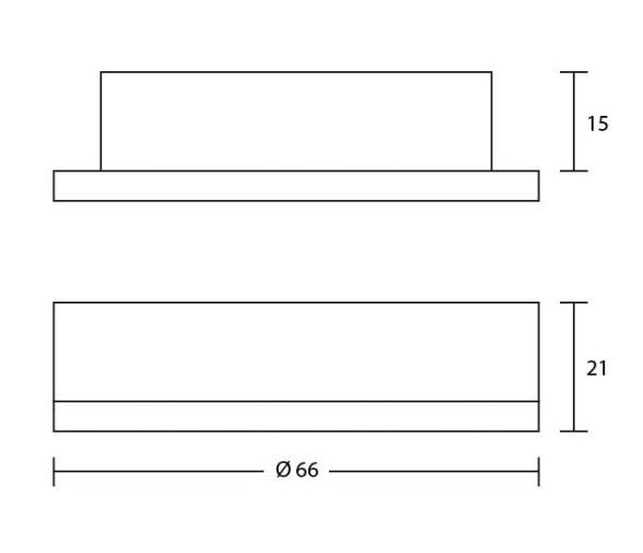 AquaLed Plafon Empotrable Cromado 3W