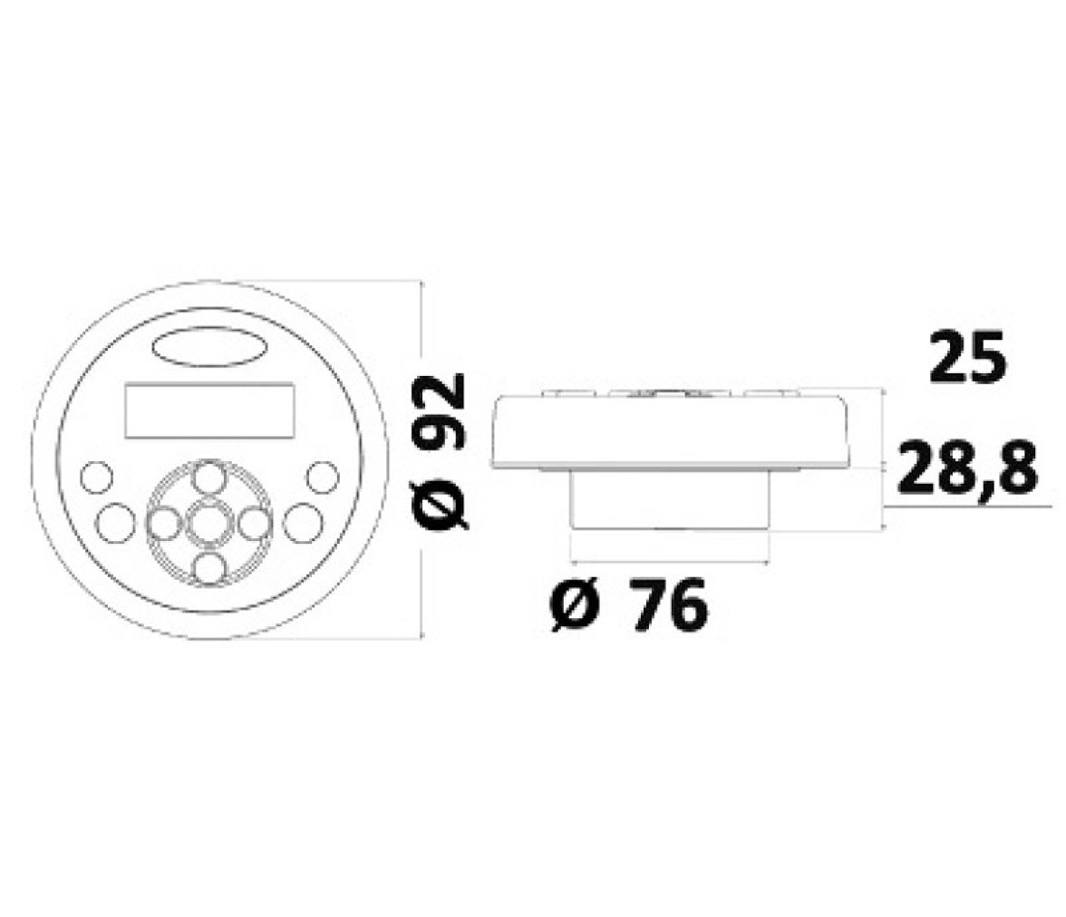 Aquatic AV Reproductor Mando a distancia con Cable WR6