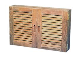 Armario con puertas para cocina-baño en teca