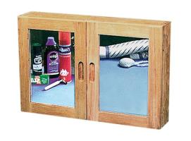 Armario Estante con espejo en teca