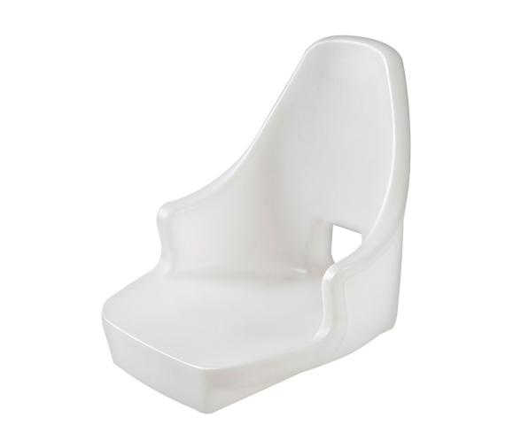 Asiento Compacto de Polietileno Blanco sin Cojines