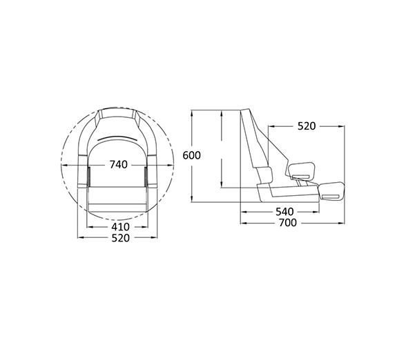 Asiento Ergonómico Acolchado con Cojín Abatible RM52