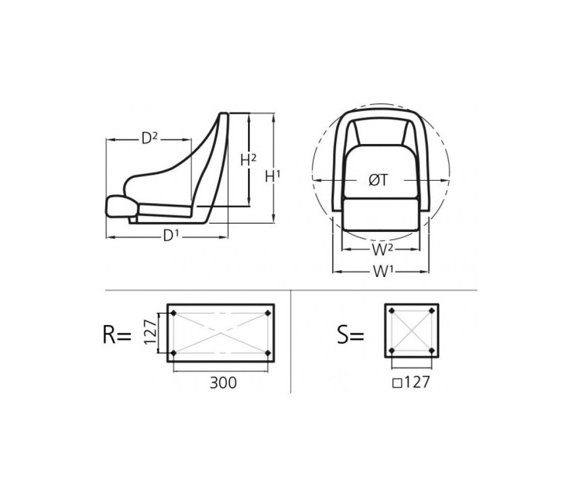 Vetus Seat Ferry Adjustable