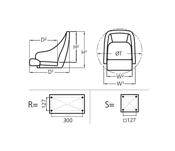 Asiento KING con Banqueta Abatible