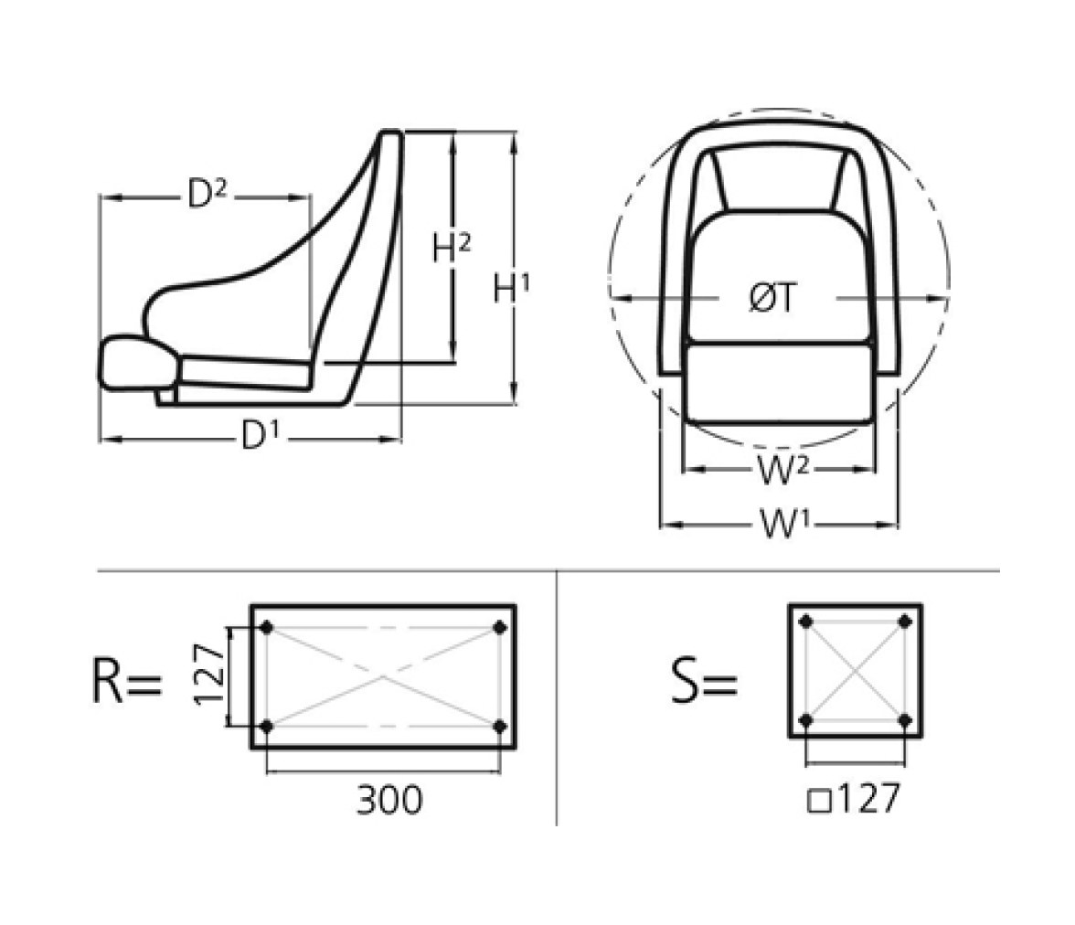Asiento KING, no Tapizado