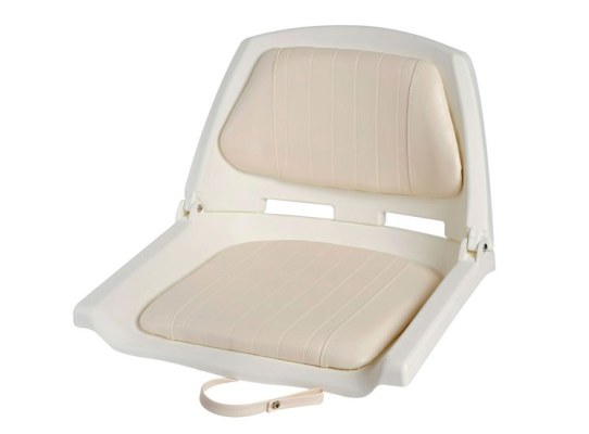 Fold Down Seat with White Cushion