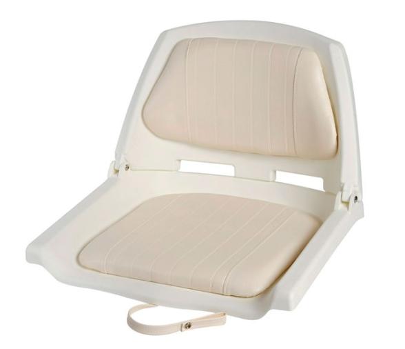 Asiento Plegable con Cojin Blanco