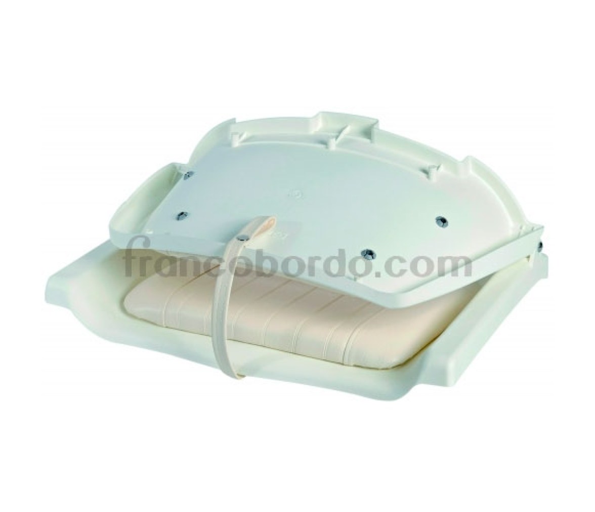 Asiento Plegable con Cojin Blanco