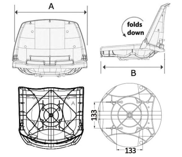 Asiento Plegable con Cojin Blanco
