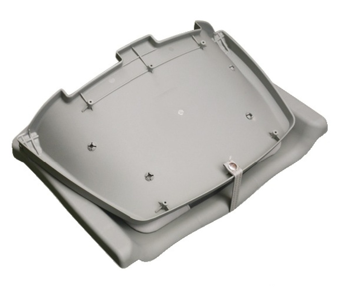 Asiento Polietileno con Respaldo Plegable Blanco y Gris
