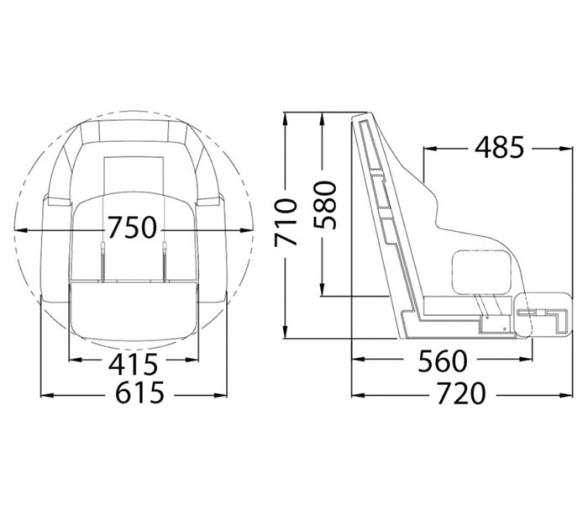 Asiento Ergonomico Acolchado y Abatible 3090
