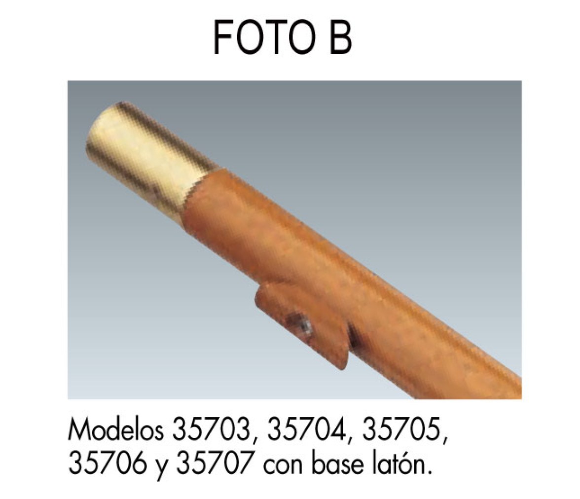 Asta de Bandera Pino con Cornamusa 60cm