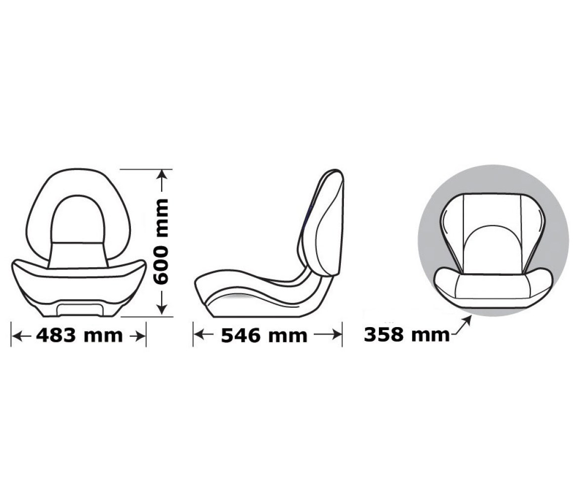 Attwood Asiento Piloto Plegable Centric II