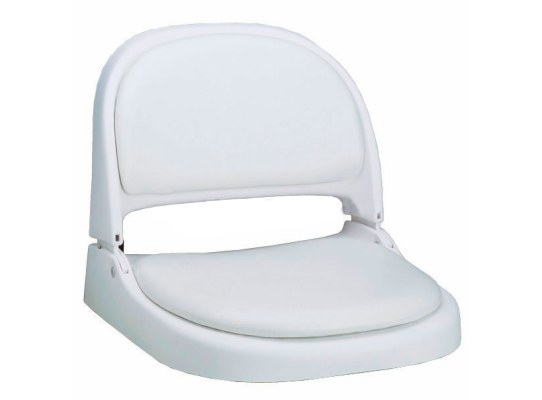 Attwood Asiento Plegable Blanco con Cojin Blanco