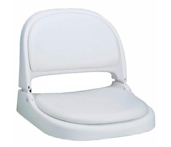 Attwood Asiento Plegable Blanco con Cojin Blanco