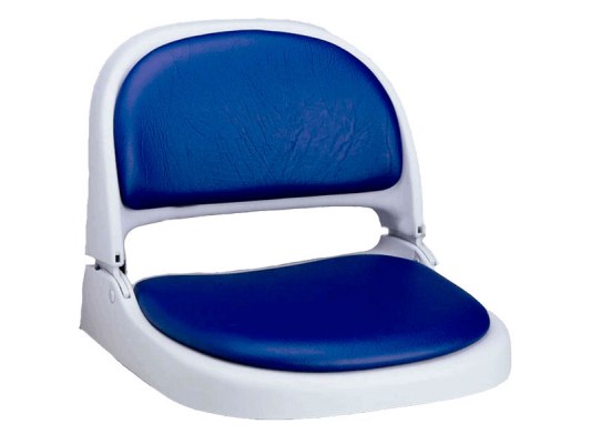 Attwood Asiento Plegable Gris Claro con Cojin Azul Attwood Asiento Plegable Gris Claro con Cojin Azul