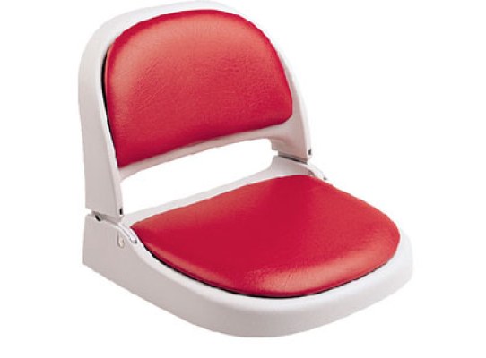 Attwood Asiento Plegable Gris Claro con Cojin Rojo Attwood Asiento Plegable Gris Claro con Cojin Rojo