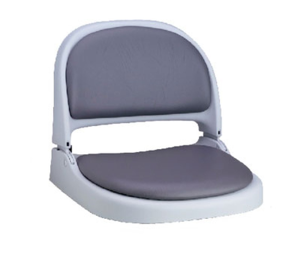 Attwood Asiento Plegable Gris Claro con Cojin Gris