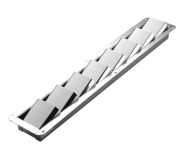 Attwood Rejilla Ventilacion Estrecha con Lamas Inclinadas Inox