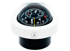 Autonautic White-Conical Card Design Compass Flush Mount