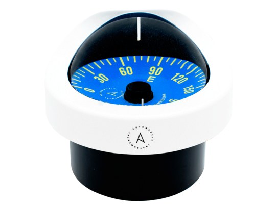 Autonautic White-Blue Flat Card Design Compass Flush Mount