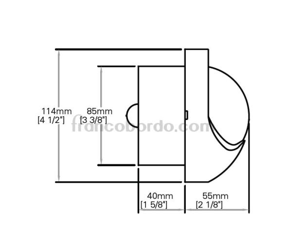 Autonautic Compas Empotrable Negro con Caratulas Intercambiables