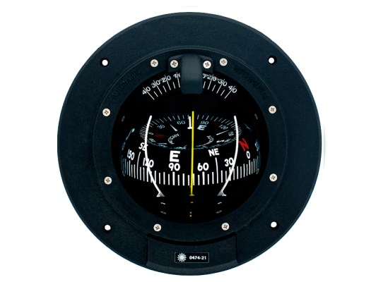 Autonautic Compas Empotrable Negro Grande para Velero