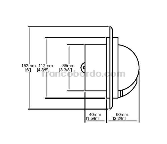 Autonautic Compas Empotrable Negro para Velero