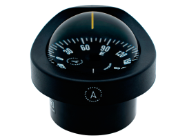 Autonautic Black-Flat Card Design Compass Flush Mount