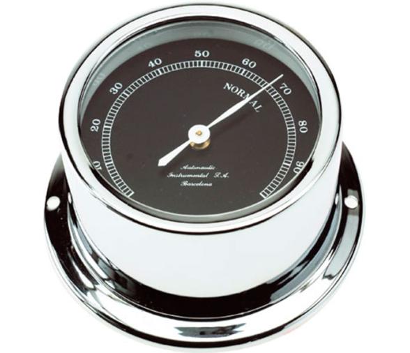 Autonautic Higrometro Cromado Esfera Negra Minor