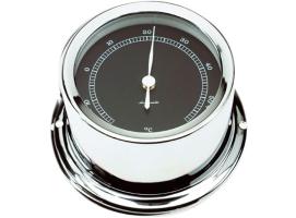 Autonautic Termometro Cromado Esfera Negra Minor