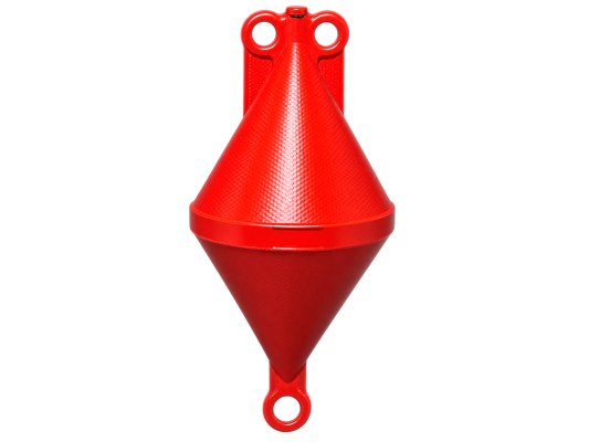 Two-cone blown polyethylene buoys