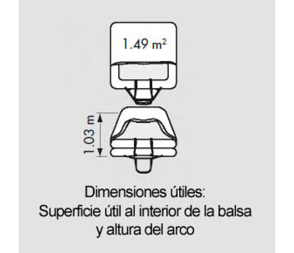 Balsa Salvavidas Ibiza 4 Personas con Saco Plastimo