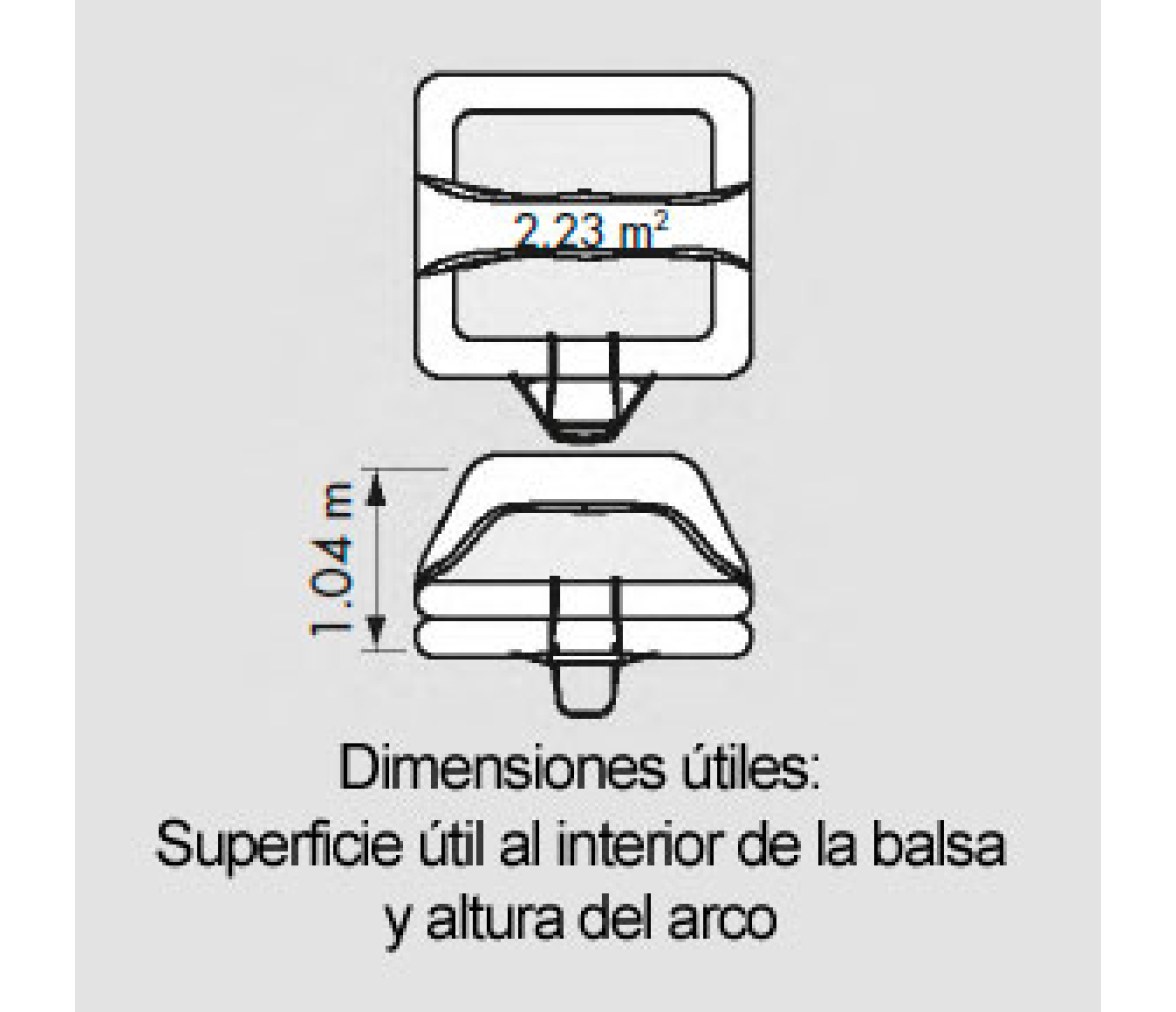 Balsa Salvavidas Ibiza 6 Personas con Saco Plastimo