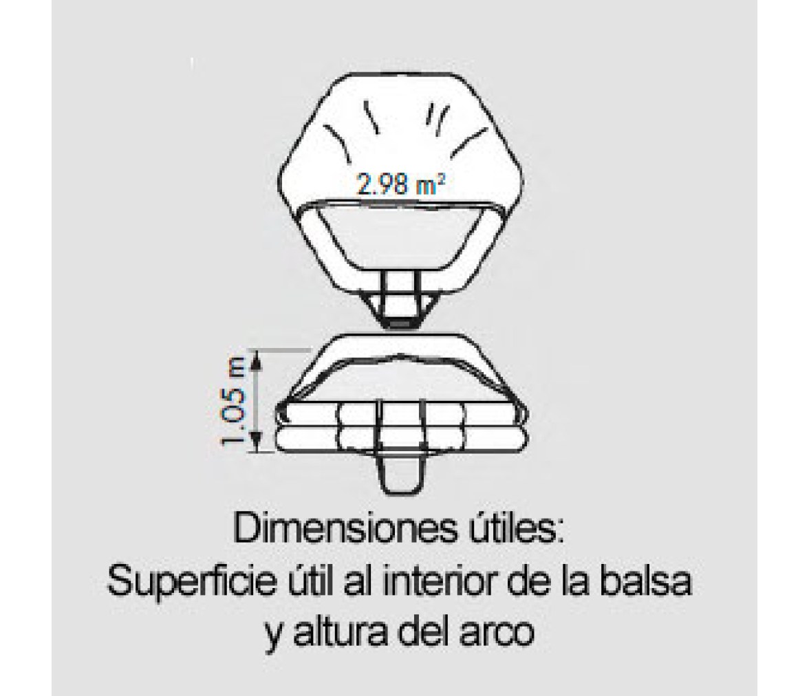 Balsa Salvavidas Ibiza 8 Personas con Container Plastimo