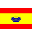 Spain Flag with Crown 45 x 30 cm