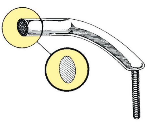 Barandilla tubo oval acero inox