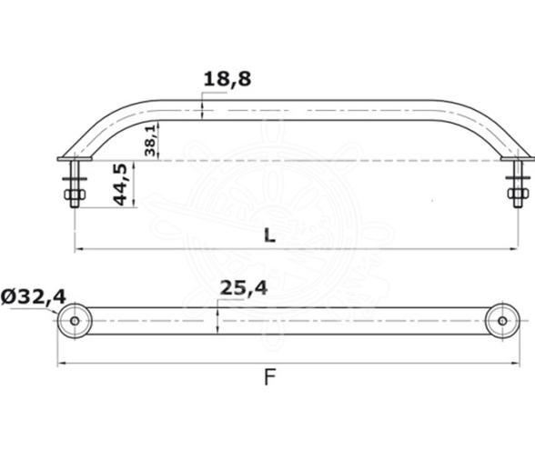 Barandilla tubo oval acero inox